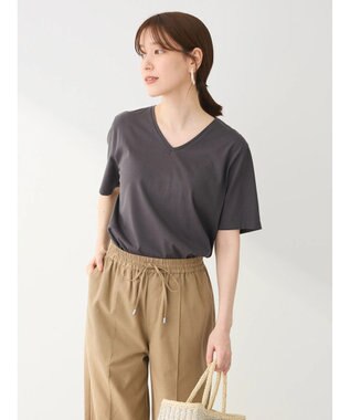 Green Parks 汗染み防止ＶネックＴシャツ Dark Gray