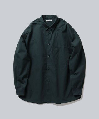 WHITE MAILS 【UNISEX】COTTON PAPER DUMP OVERSIZED シャツ ダークグリーン