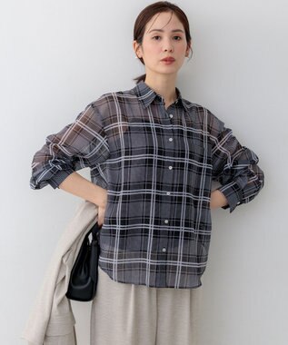 組曲 【先行予約】エアリーボイルシアー シャツ モノトーン系3