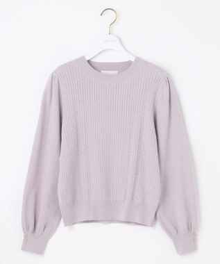 ANY SIS 【CICA加工】ケーブルポイント ニット ラベンダー