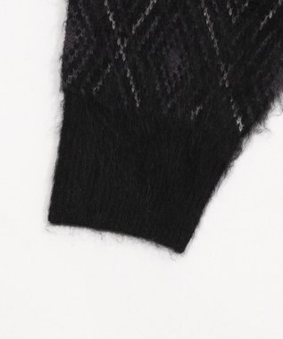 WEGO 【ユニセックス着用ITEM】アーガイルニットポロ ブラック