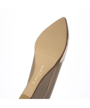 MODE ET JACOMO <MODE ET JACOMO>ポインテッドウェッジソールパンプス ベージュコンビ