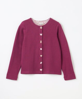 ANY KIDS スイーツ スナップボタン カーディガン ワイン