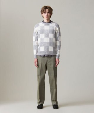 J.PRESS MEN 【Cash Lamb’s Wool】クレイジーパターンニット / クルー ライトグレー系7
