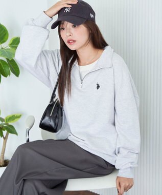 WEGO 【ユニセックス着用ITEM】別注　U.S POLO ASSN.　ハーフZIPPO グレーその他