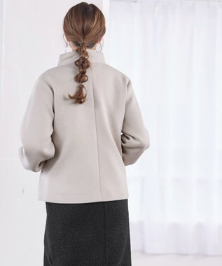 Tiaclasse ファイバーダウン×ダンボール異素材ショートコート グレー