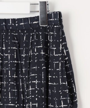自由区 【セットアップ対応・ウエストゴム】スクラッチチェックプリント スカート ネイビー系5