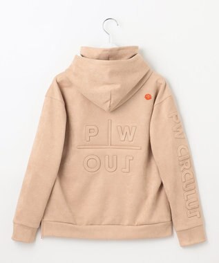 PW CIRCULUS 【WOMEN】スエード調 デタッチャブルフーディ ベージュ系