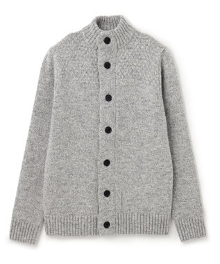 JOSEPH HOMME ツイストメランジ　ニットカーディガン　 ライトグレー系