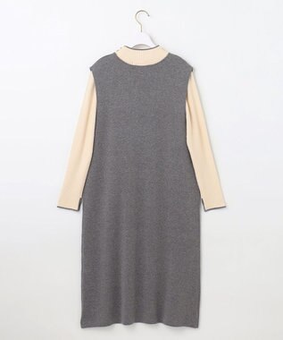 ANY SIS 【大人百花掲載 ヨンアさん着用】2SET ニットジャンスカ セット ライトグレー×アイボリー