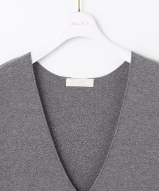 ANY SIS 【大人百花掲載 ヨンアさん着用】2SET ニットジャンスカ セット ライトグレー×アイボリー