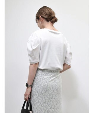 AMERICAN HOLIC 接触冷感タックスリーブ５分袖カットプルオーバー Off White