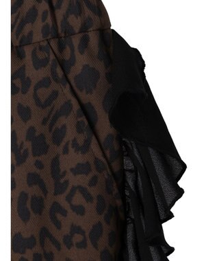 Green Parks ■ＥＳＣＡＲ　サイドラッフルストレートパンツ Leopard
