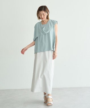 YECCA VECCA ドレープブラウス Mint