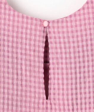 組曲 KIDS 【100㎝】ギンガムサッカー ワンピース ラズベリー