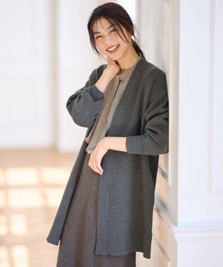 ANY 【洗濯機可】ストレッチコーディガン チャコール