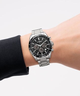 CITIZEN 【光発電エコ・ドライブ搭載】電池交換不要のクロノグラフ CA4764-57E シルバー