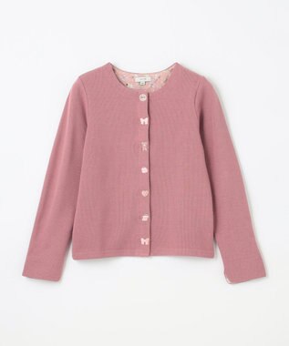 ANY KIDS スイーツ スナップボタン カーディガン ピンク
