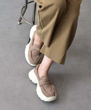 Bridget Birkin 【Round About】ボリュームソールローファー オークスウェード