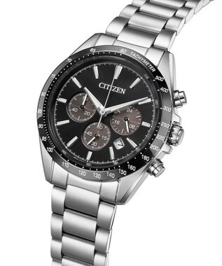 CITIZEN 【光発電エコ・ドライブ搭載】電池交換不要のクロノグラフ CA4764-57E シルバー