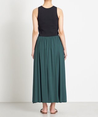 NAVE 【Nave 　洗える・接触冷感】ジャージースリットスカート グリーン系