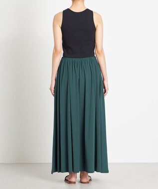 NAVE 【Nave 　洗える・接触冷感】ジャージースリットスカート グリーン系