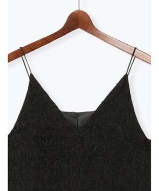 Te chichi カットジャガードキャミワンピース ブラック