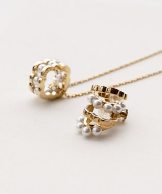 TOCCA PEARL CLOVER HOOP EARRINGS イヤリング ゴールド系