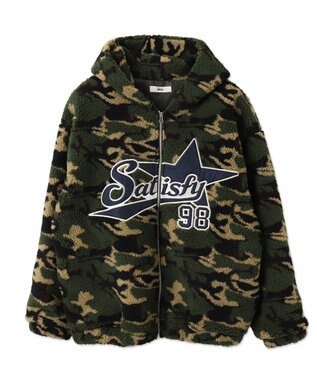 WEGO 迷彩ロゴボアパーカー 柄1