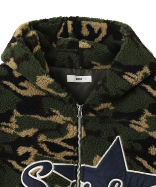 WEGO 迷彩ロゴボアパーカー 柄1