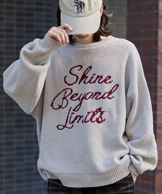 WEGO 【ユニセックス着用ITEM】ベロアモールグラフィックプルオーバー ホワイト