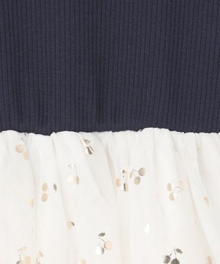 ANY KIDS ドッキング チュール ワンピース ネイビー×ホワイト