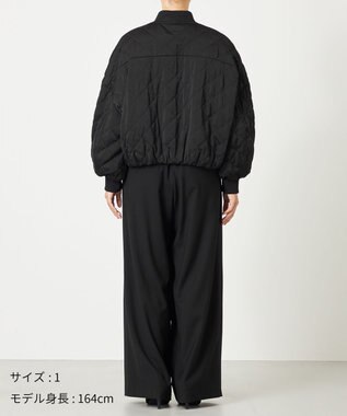 NAVE 【ReNAVE・軽量/手洗い可】ライトキルティングブルゾン ブラック系