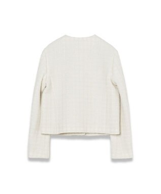 JOSEPH 【WEB&OUTLET限定】ツイスティングツウィード　ノーカラージャケット Ivory
