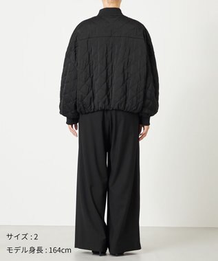 NAVE 【ReNAVE・軽量/手洗い可】ライトキルティングブルゾン ブラック系