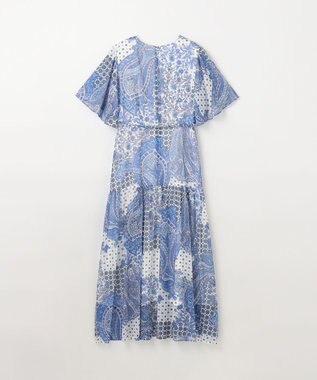 GRACE CONTINENTAL ペイズリーカシュクールワンピース ブルー