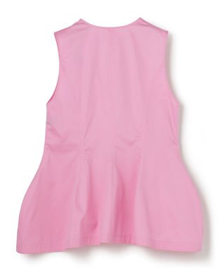 uncrave コットンクロスプレーン ペプラムジレブラウス ピンク