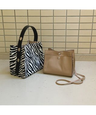 UNBILLION cachecache アニマル柄ヒネリハンドルインバッグセットトート