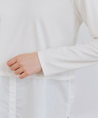 Tiaclasse 【安田美沙子さん着用・選べる裾】 レイヤードヘムカットソーTシャツ オフ×オフ裾シャツ