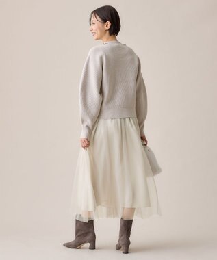 自由区 【カタログ掲載・洗える】ビジュー ニット ベージュ系