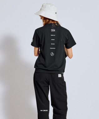 PW CIRCULUS 【吸水速乾 / UV遮蔽率99.5% UVカット / ストレッチ】【WOMEN】ポケットモックT ゴルフウェア レディース ブラック系