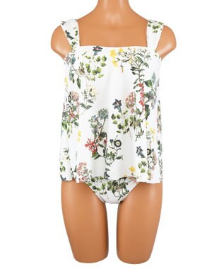 San-ai Resort（三愛水着楽園） タンキニ３点セット　9M・11L【San-ai Resort（サンアイリゾート）】 ホワイト