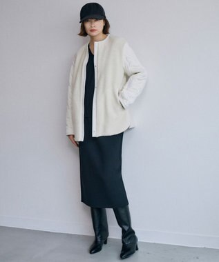 ICB 【洗える】 クロスコンビ Vネックプルオーバー ブラック系