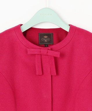 TOCCA 【WEB限定カラー有り】【消臭】MILKY PUFF リボンウールコート オールドローズ系