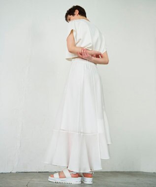 GRACE CONTINENTAL イレギュラーヘムスカート ホワイト