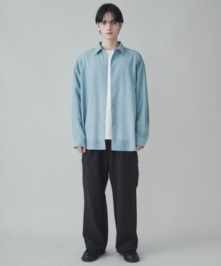 WEGO 【ユニセックス着用ITEM/SMLサイズ展開/冷房対策/紫外線対策】シアーBIGシャツ グリーン