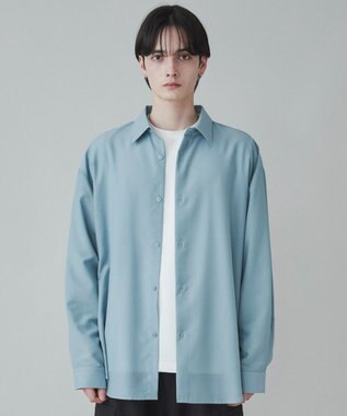 WEGO 【ユニセックス着用ITEM/SMLサイズ展開/冷房対策/紫外線対策】シアーBIGシャツ グリーン