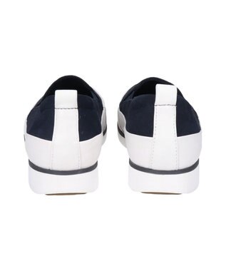 INTER-CHAUSSURES ＜衝撃軽減・防カビ抗菌＞【BUSSOLA】撥水レザースリッポンスニーカー ネイビースウェード