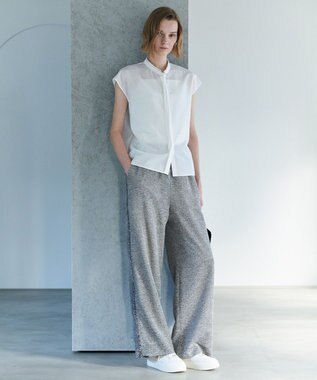 ICB L 【先行予約】サマーレノクロス ワイドパンツ オフホワイト×ブラック