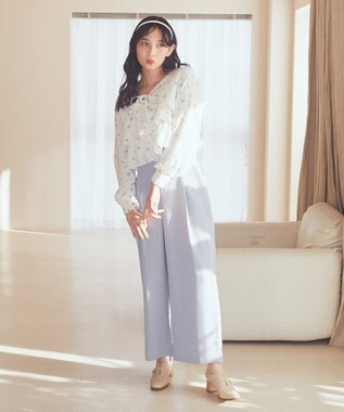 earth music&ecology ティアードアンサンブルブラウス Ivory